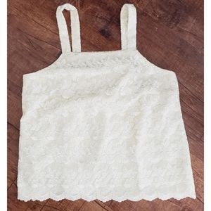 Womens Daisy Cream Crochet Lace Embroidered Blouse Top Shirt size 18P